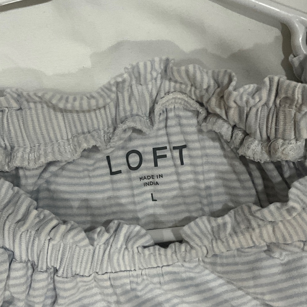 LOFT Light Blue Ruffled Halter Top - Picture 2 of 2